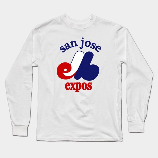 Defunct San Jose Expos Baseball 1982 Long Sleeve T-Shirt by LocalZonly